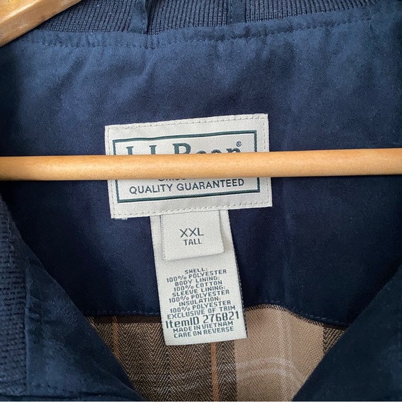 L.L. Bean Flannel Lined Suede Jacket Size XXL Tall - Picture 8 of 9